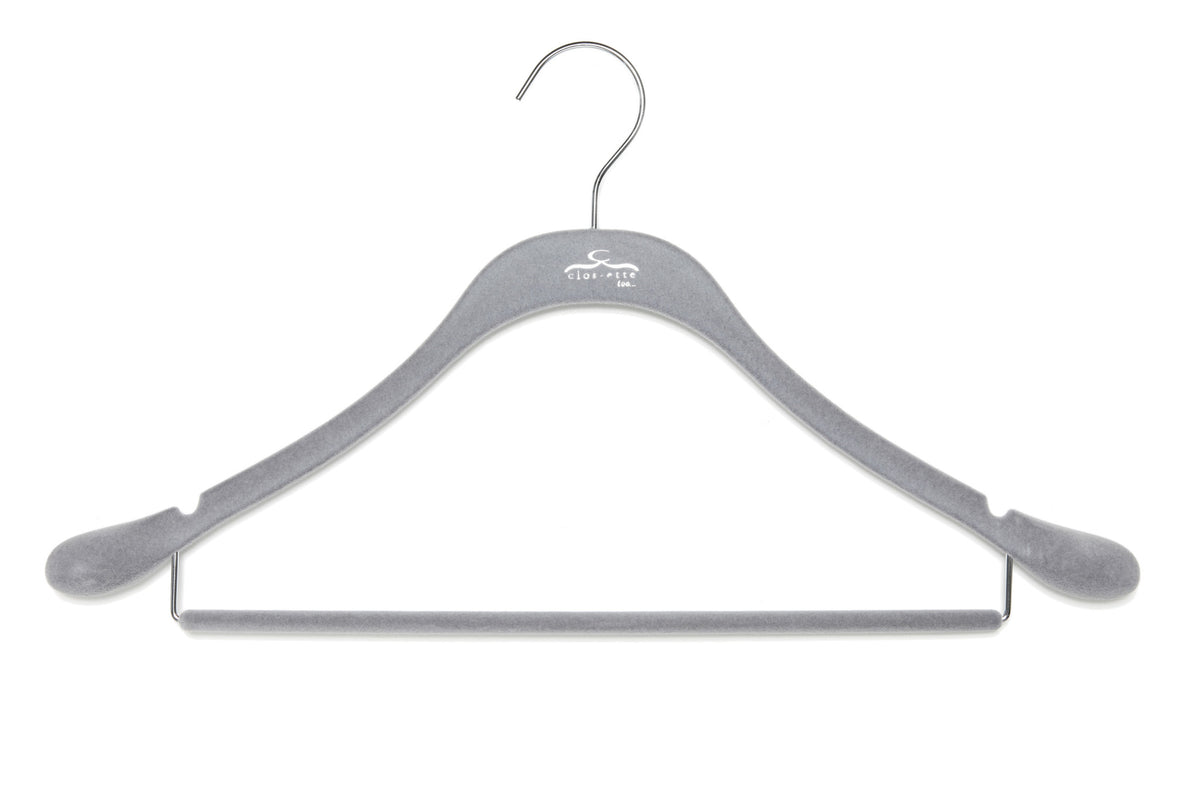 slim clothing hanger with bar
