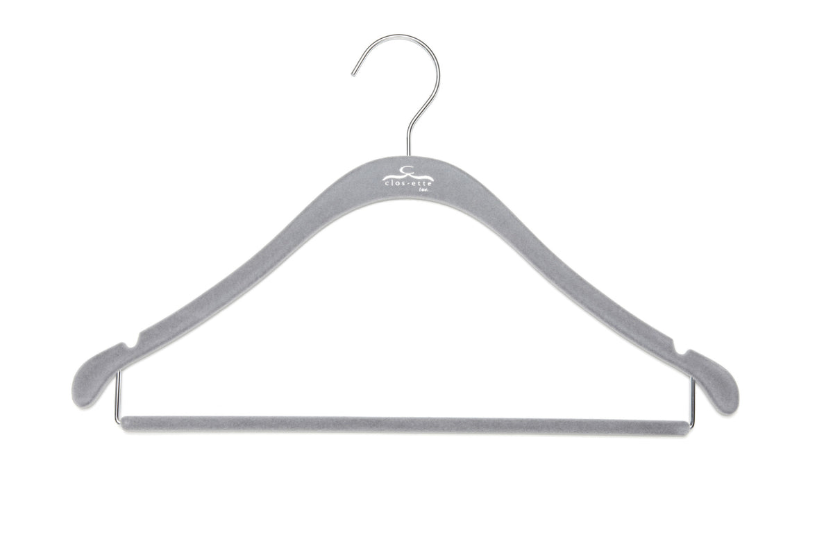 slim clothing hanger with bar