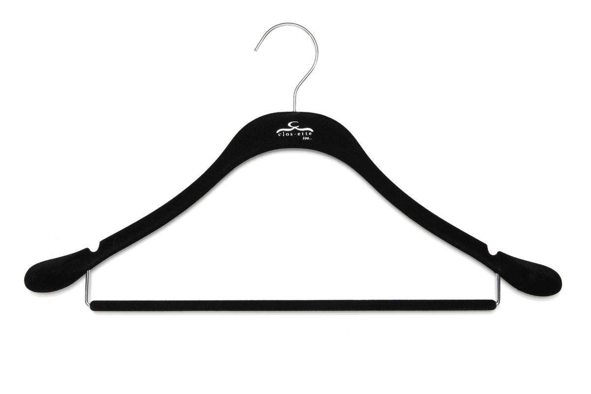 slim clothing hanger with bar